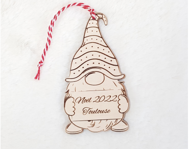 Boule de Noël personnalisée lutin gnome