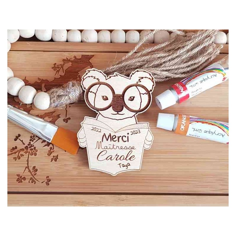 Magnet personnalisé bois koala