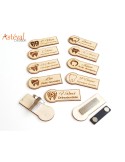 Badge en bois personnalisé cabinet dentaire chirurgien dentiste