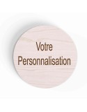 Badge en bois personnalisé – 3 tailles – Attache au choix